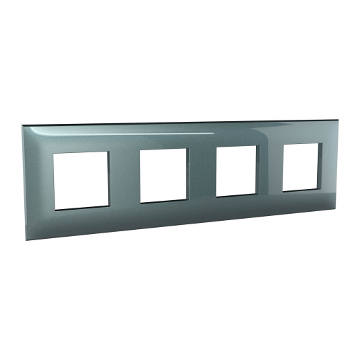 Рамка 4 поста (8 мод.), Avanti, сине-зеленый жемчуг