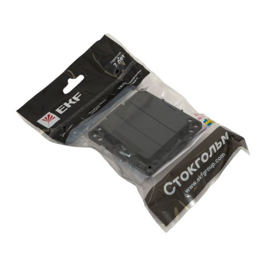 Стокгольм Механизм Выключателя 3-кл. 10А автоматические клеммы черный EKF PROxima