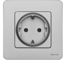 Legrand/Daccord INSPIRIA Алюминий Розетка 2К+З - немецкий стандарт - 16 А - 250 В.