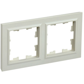 IEK BRITE BASE Бежевый Рамка 2-м РУ-2-БрКр