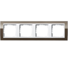 Gira Event Clear Коричневый/Бел.глянц. Рамка 4-ая