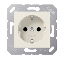 JUNG Штепсельная розетка SCHUKO 16А / 250В, пружинные зажимы термопласт слоновая кость CD500