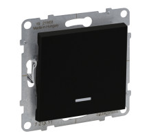 Legrand/Daccord SUNO Антрацит Выключатель 10АХ 250В с подсветкой/индикацией. Безвинтовые зажимы..