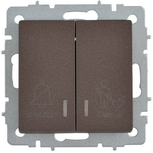 BRITE Выключ. 2-кл. с инд. отел. 10А ВС10-2-9-БрТБ бр. IEK