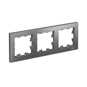 Systeme Electric AtlasDesign Сталь Рамка 3-ая, универсальная