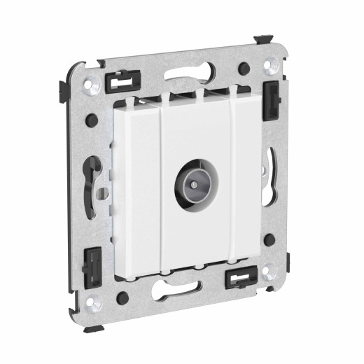 Розетка TV оконечная в стену, Avanti, белое облако