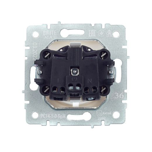 BRITE Роз. с з/к/ш 16А РС14-1-0-БрЖ жемч. IEK