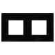 Рамка 2 поста (4 мод.), Avanti, черный квадрат
