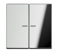 JUNG LS 990 Блестящий хром Клавиша 2-ая с подсветкой