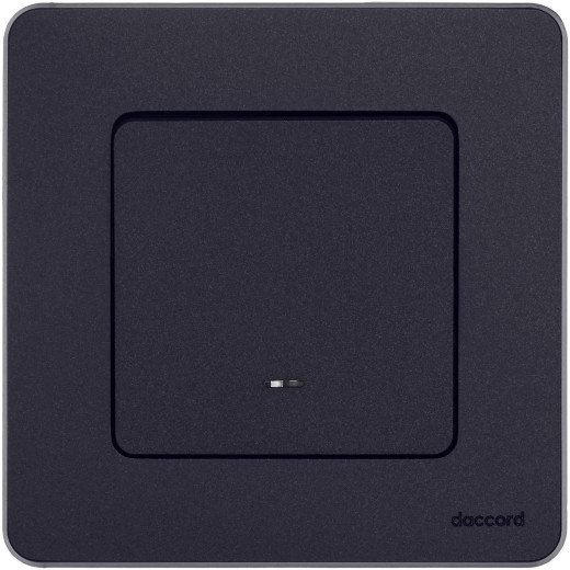 Выключатель одноклавишный с подсветкой/индикацией - Legrand/Daccord Inspiria - 10АХ 250В безвинтовые зажимы - антрацит