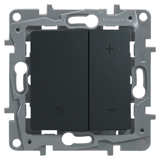 Диммер нажимной универсальный LED - Legrand Etika - 400Вт без нейтрали - антрацит