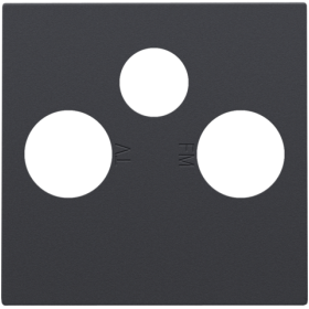 Niko Антрацит Накладка TV/FM/SAT