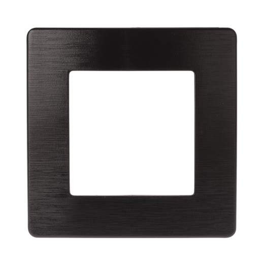 Рамка для розеток и выключателей ЭРА Серия 12 12-5101-06 на 1 пост, Сатин, чёрный