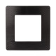 Рамка для розеток и выключателей ЭРА Серия 12 12-5101-06 на 1 пост, Сатин, чёрный