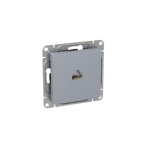 Механизм розетки RJ45 (cat5), алюминий Эпика EKF