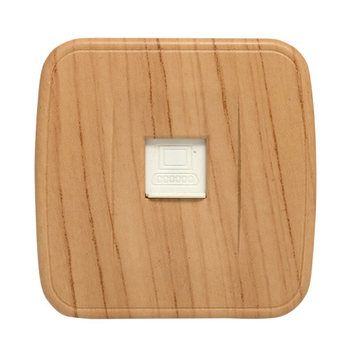 Розетка RJ-45 1-местная ОП Минск, 1А, 120В, светлое дерево EKF