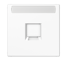 JUNG Плата (фиксация защёлкиванием) для одного модуля с полем для надписи термопласт белый