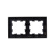 BRITE Рамка 2-мест. РУ-2-2-Бр стекло черн. матовый IEK