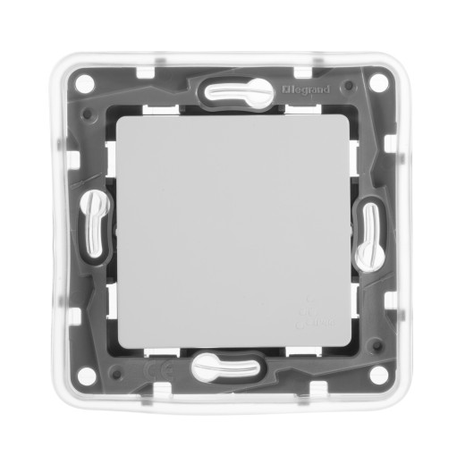 Переключатель одноклавишный IP44 - Legrand Etika - 10А 250В безвинтовые зажимы - белый