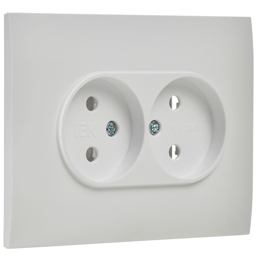 SKANDY Роз. 2-я без з/к/ш 10А в сб. SK-R10W арк. бел. IEK