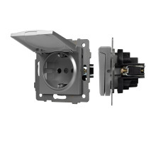 Механизм розетки влагозащищённый SCT-MCP-PL-GR-V (250V, 16A) (Arlight, -)