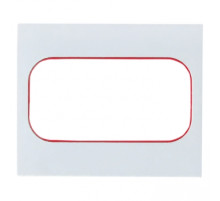 EKF PROxima Стокгольм Белый Линия красная Рамка для розетки 2-ой.