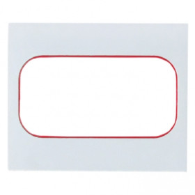 EKF PROxima Стокгольм Белый Линия красная Рамка для розетки 2-ой.