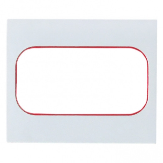 Стокгольм Рамка для розетки 2-местная белая с линией цвета красный EKF PROxima