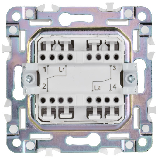 SKANDY Выключ. 2-кл. прох. 10А SK-V05Sh шамп. IEK