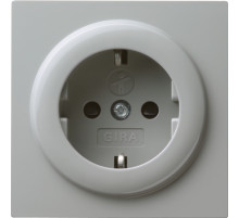Gira S-Color Серый Розетка с/з и с затвором (shutter) и символом