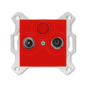 ABB EPJ Levit красный / дымчатый чёрный Розетка TV-R, оконечная, красный