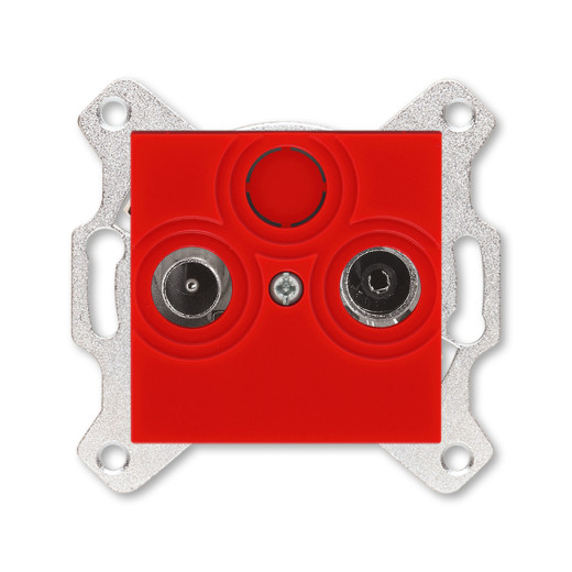 Розетка TV-R ABB Levit оконечная красный