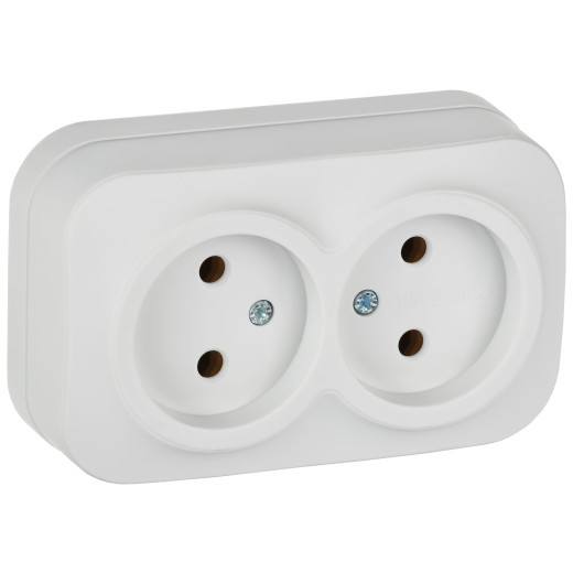 GLORY Роз. 2-я без з/к/ш о/у 10А РС22-2-ХБм бел. м. IEK