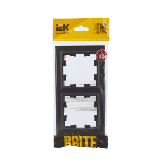 BRITE Рамка 2-мест. РУ-2-БрТБ бр. IEK