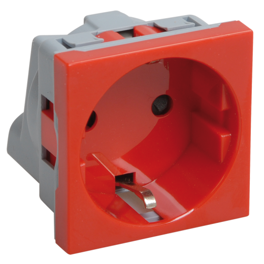 РКС-20-32-П-К Розетка с з/к 2к (2 мод) ПРАЙМЕР красная IEK