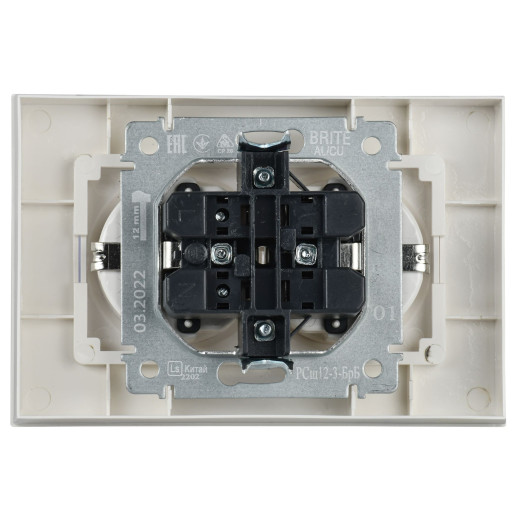 BRITE Роз. 2-я с з/к/ш 16А в сб. РСш12-3-БрБ бел. IEK