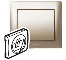 Legrand Galea Life Титан Накладка аудиорозетки 1-ой.