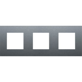 Niko Pure Металл Свинцово-серый Рамка на 3 поста