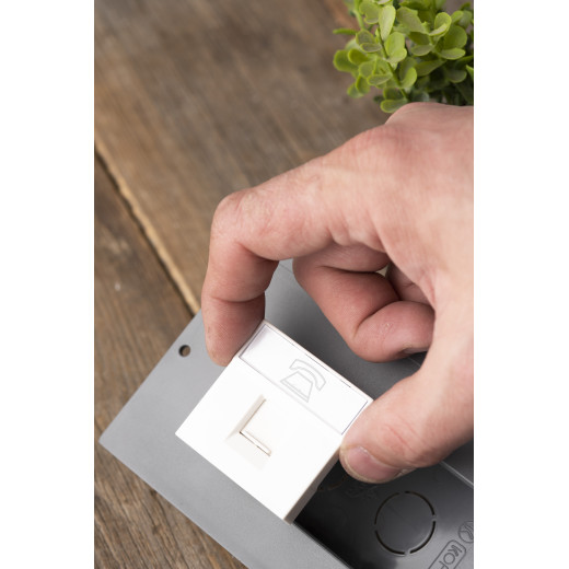 Розетка RJ11, 2 модуля EKF