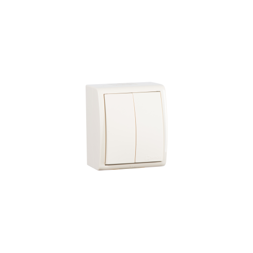 Simon15 Aqua Бежевый Выключатель 2-клавишный наружный, IP54