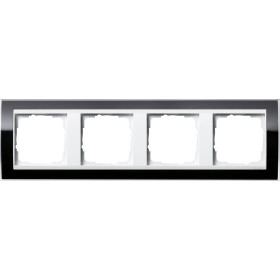 Gira Event Clear Черный/Бел.глянц. Рамка 4-ая