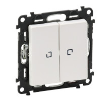 Legrand Valena LIFE DIY Бел Выключатель 2-клавишный с подсветкой 10А 250В.