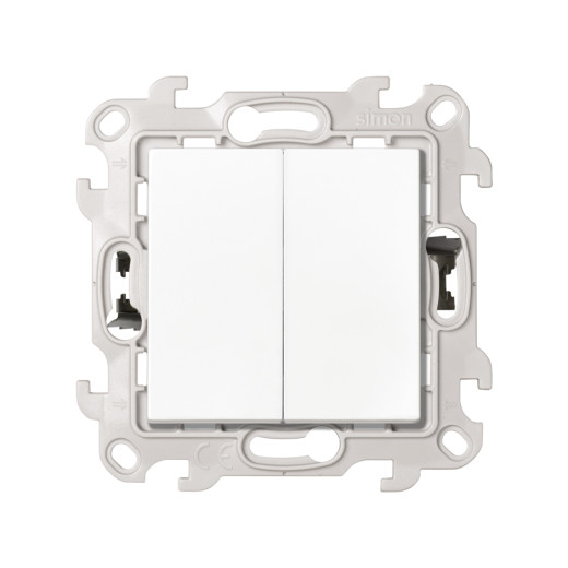 Двухклавишный выключатель Push&Go, белый