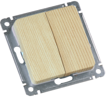 Hegel Мастер внутр Сосна ВС10-451-02 Выключатель 2-клавишный, механизм