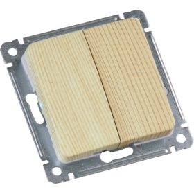 Hegel Мастер внутр Сосна ВС10-451-02 Выключатель 2-клавишный, механизм