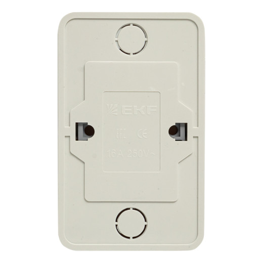 Рим Розетка 2-местная 10А без заземления белая EKF