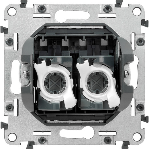 Valena IN'MATIC.Информационная розетка двойная RJ45 Кат.5е UTP