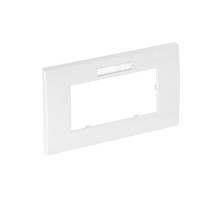 OBO Bettermann Рамка двойная Modul45, с полем для маркировки, горизонтальная, 84x140 мм, белая