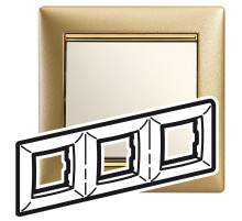 Legrand Valena Матовое Золото Рамка 3-ая гориз.
