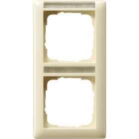 Gira Standard 55 Кремовый глянец Рамка 2-я вертикальная с полем для надписи